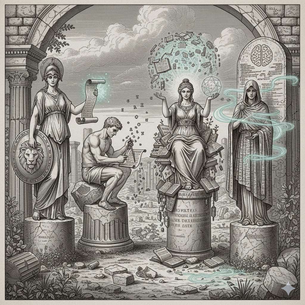 4 piliers représentant le branding, le SEO, le LLMO et le contenu